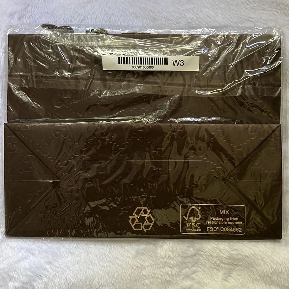 Gucci Paper Shopping Empty Tote Store Guccisima GG Gift Bag